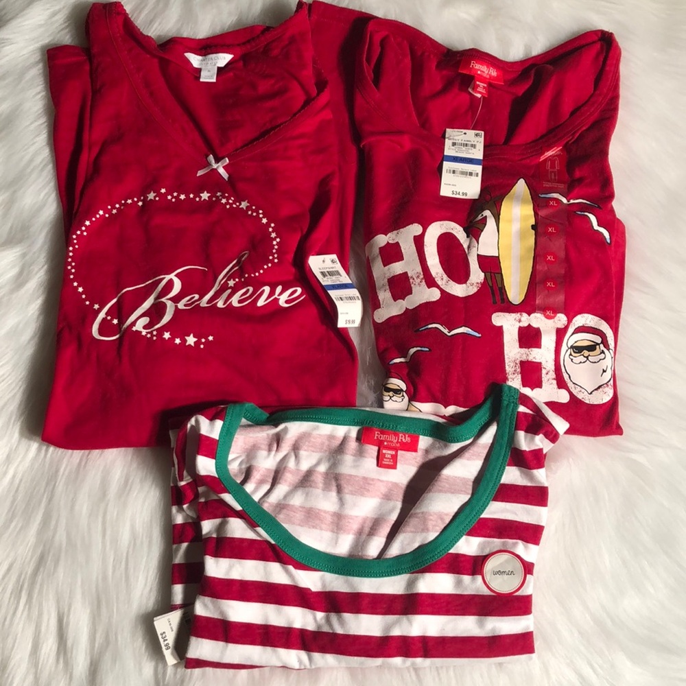 Macy’s family pjs tops and charter club pajama top